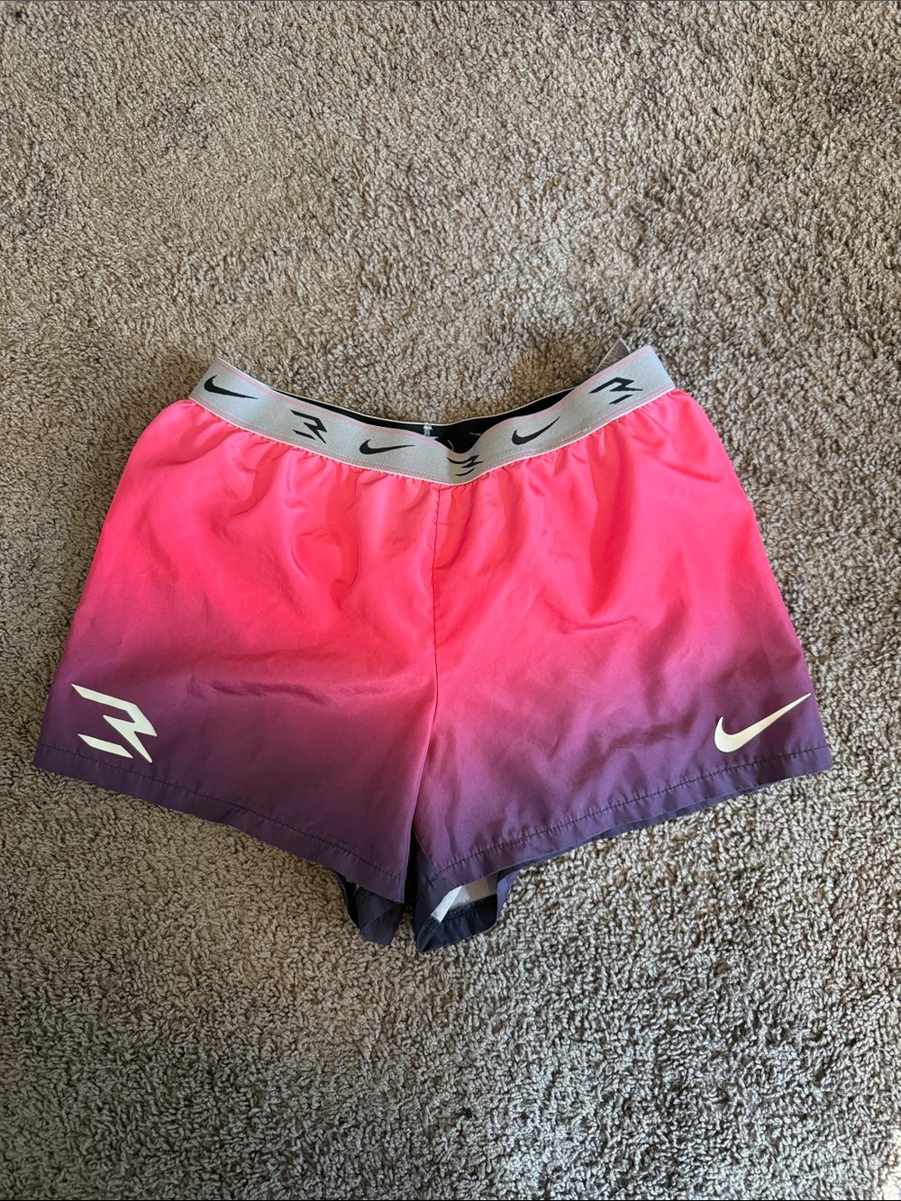 Nike Girl’s Pink to Purple Ombre Athletic Shorts